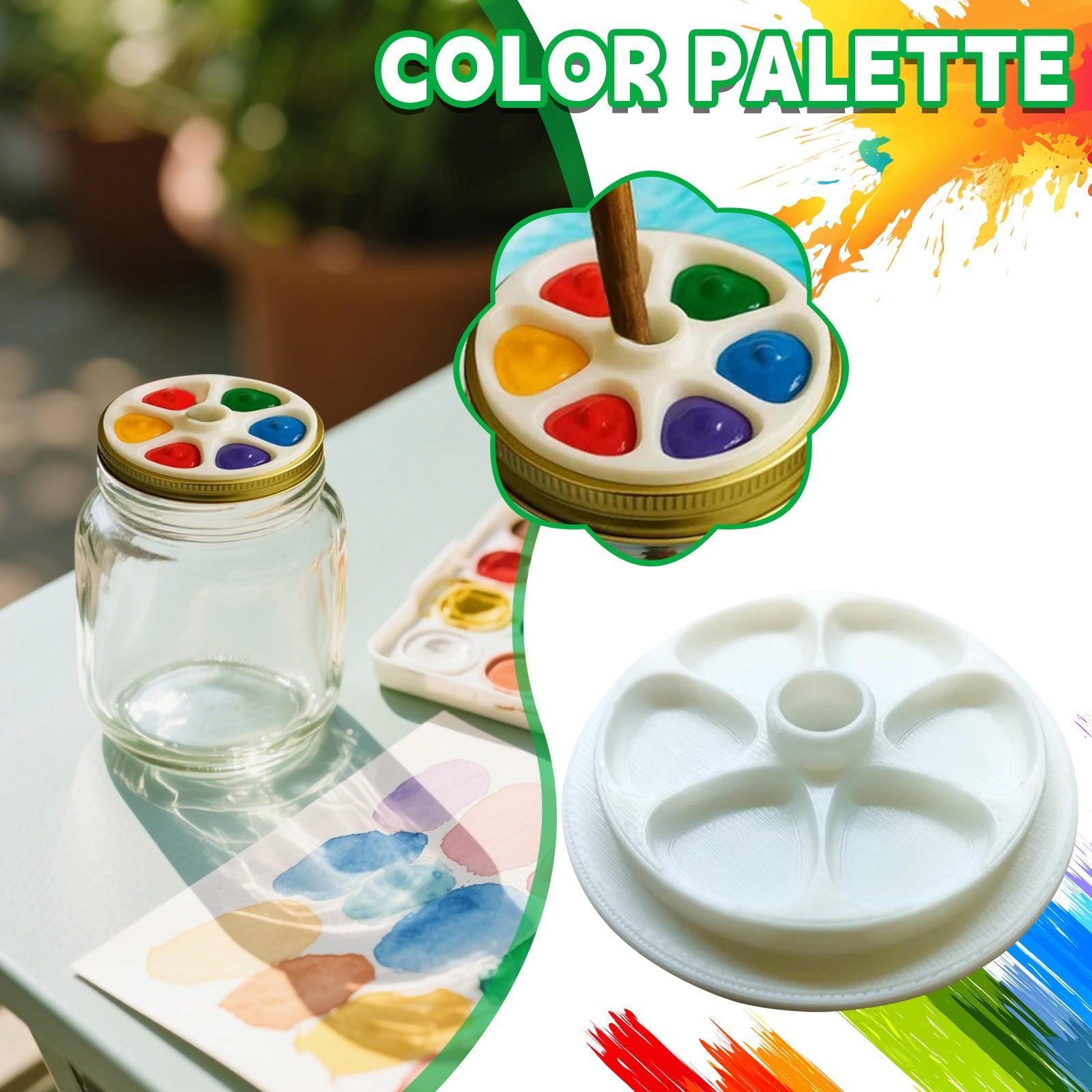 

6-секционный цвет без пластиковой крышки, цвет без крышки, подходит для палитры для смешивания акварели для художников One Size