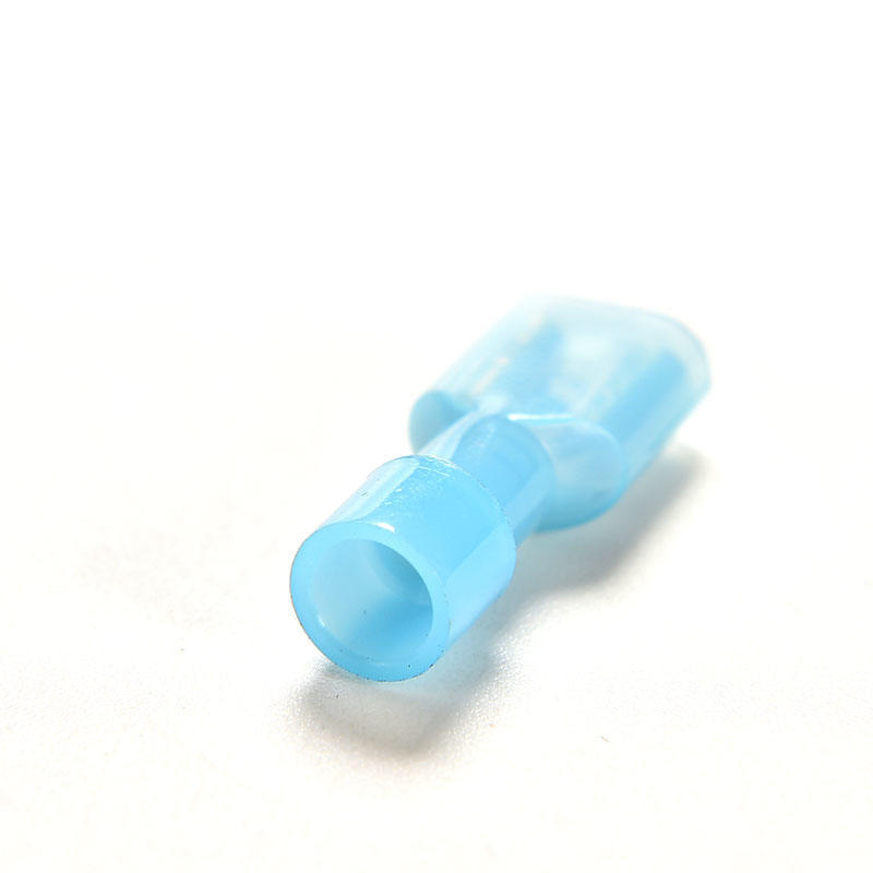 50Pcs Blue Fully Insulated Nylon Female Spade Crimp Connector Terminals 16-14Awg