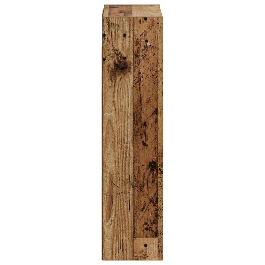 Wall Mounted Washbasin Vanity Unit Reclaimed Wood Look 35 x 20 x 81 cm