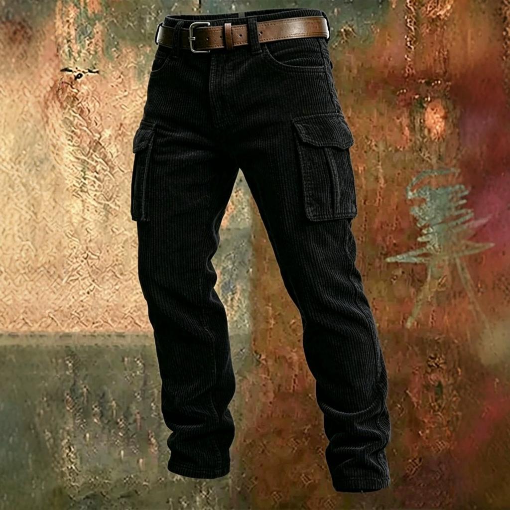 Pánské Módní Nový Styl Ležérní Vícekapesní Slim-fit Cargo Kalhoty pro Venkovní Trend, Dlouhé Kalhoty pro Fitness