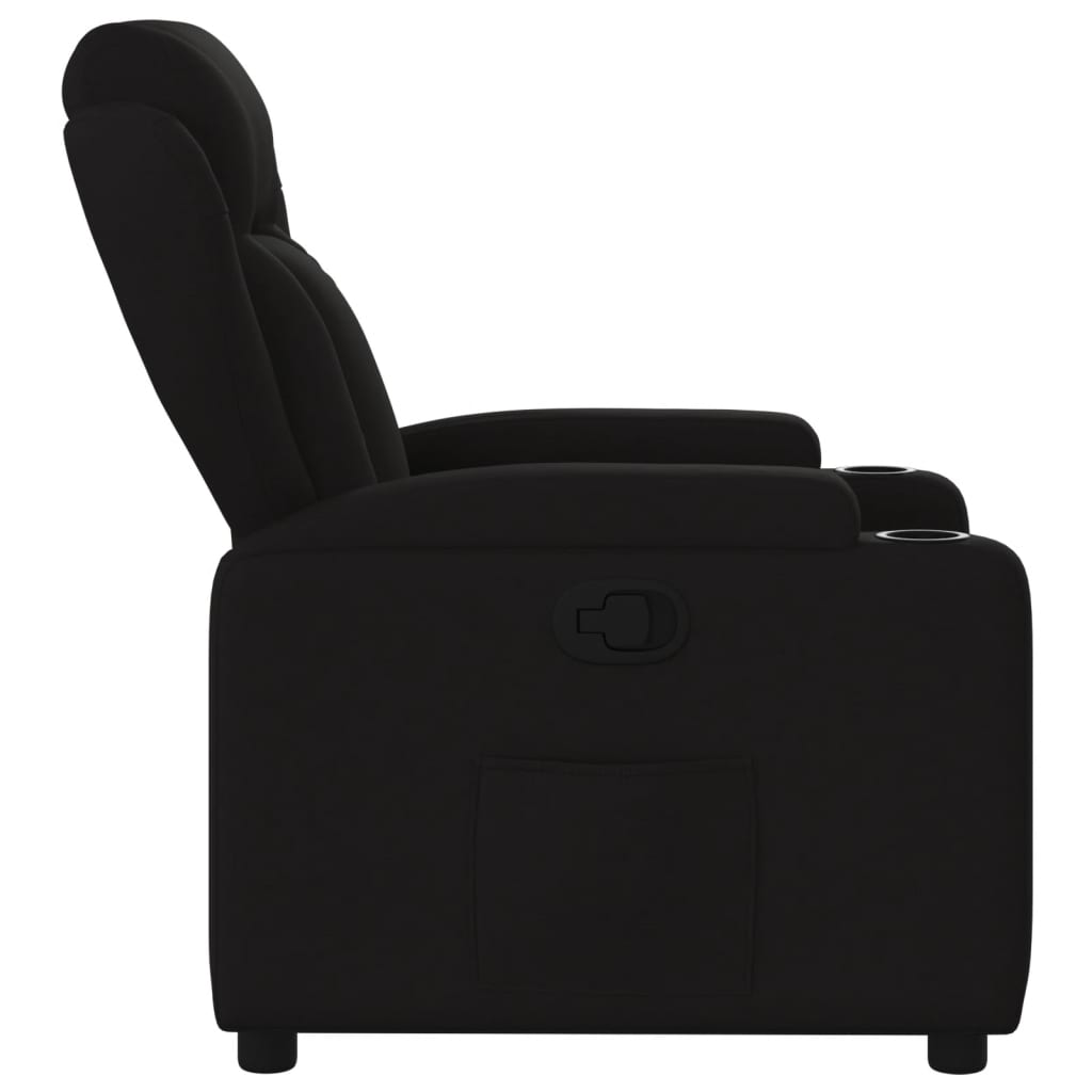 Relaxation Armchair Black Fabric