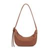 Johnature Genuine Leather Moon Bag Casual Solid Color Commuting Large Capacity Soft Cowhide Women's Shoulder Bags