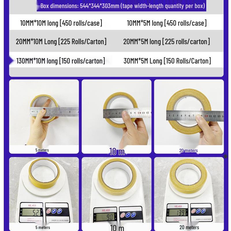 In-Stock Double-Sided High Viscosity Cloth Tape for Strong, Traceless Adhesion on Walls and Carpets