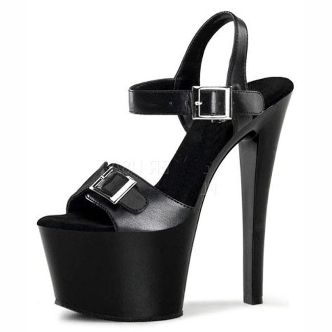 2025 thin heel waterproof table high heel sandals belt buckle decorative hate sky high women's shoes