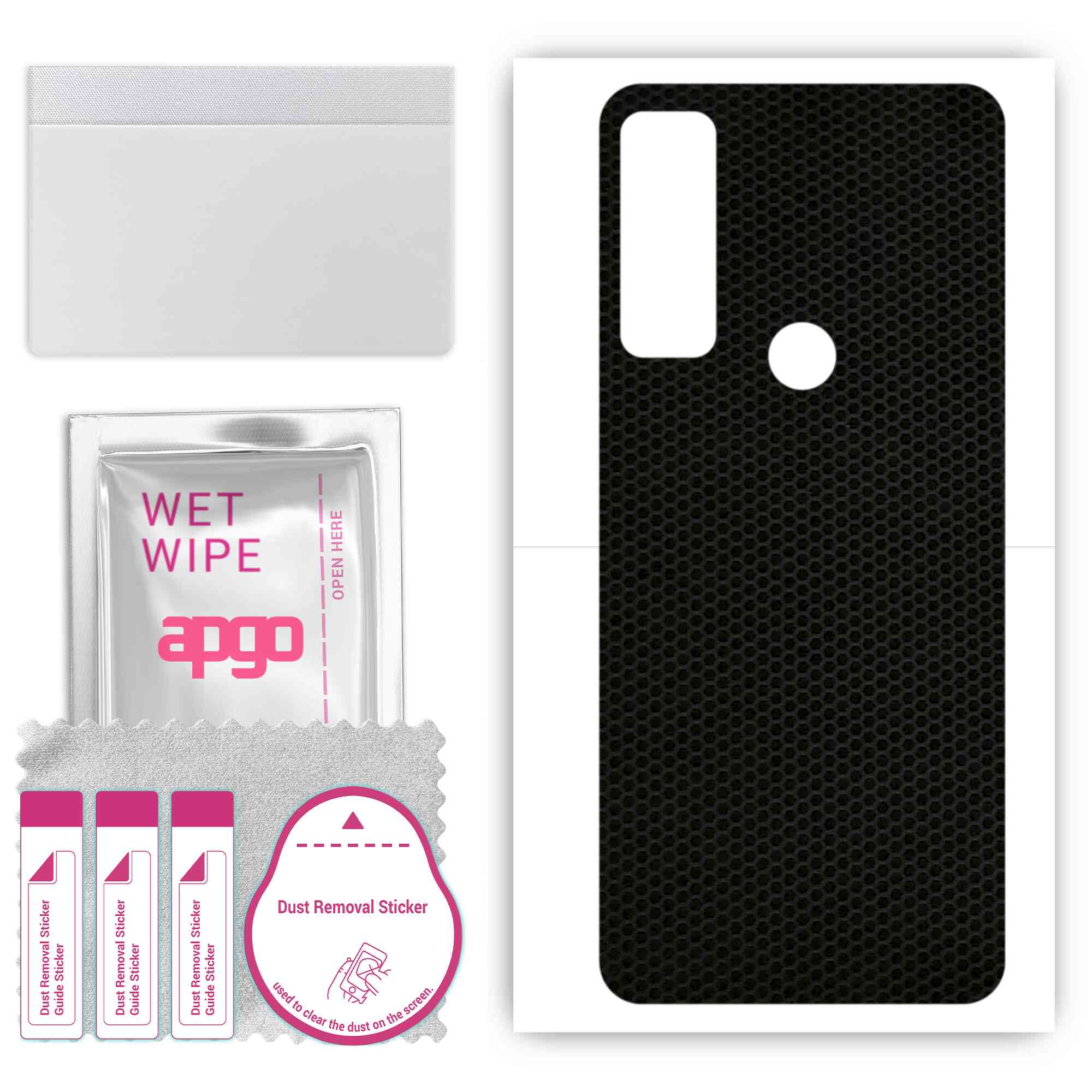 

apgo Protective Skin Sticker for the back compatible with TCL 20 AX 5G, Wrap Film, Foil, Vinyl - Pattern Matrix