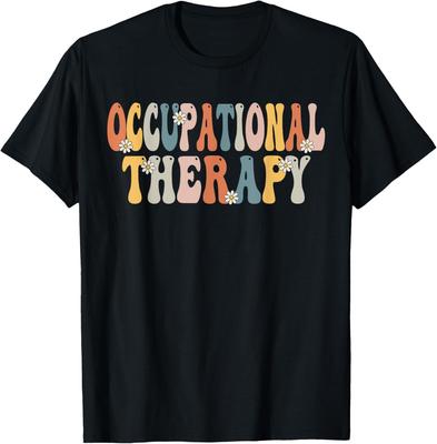 Occupational Therapy -OT Therapist OT Month Groovy Retro T-Shirt