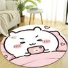 Personalized Chiikawa Round Chair Office Rug - Perfect for Mat, Office Chair & More - Ideal Gift for Birthdays and Holidays