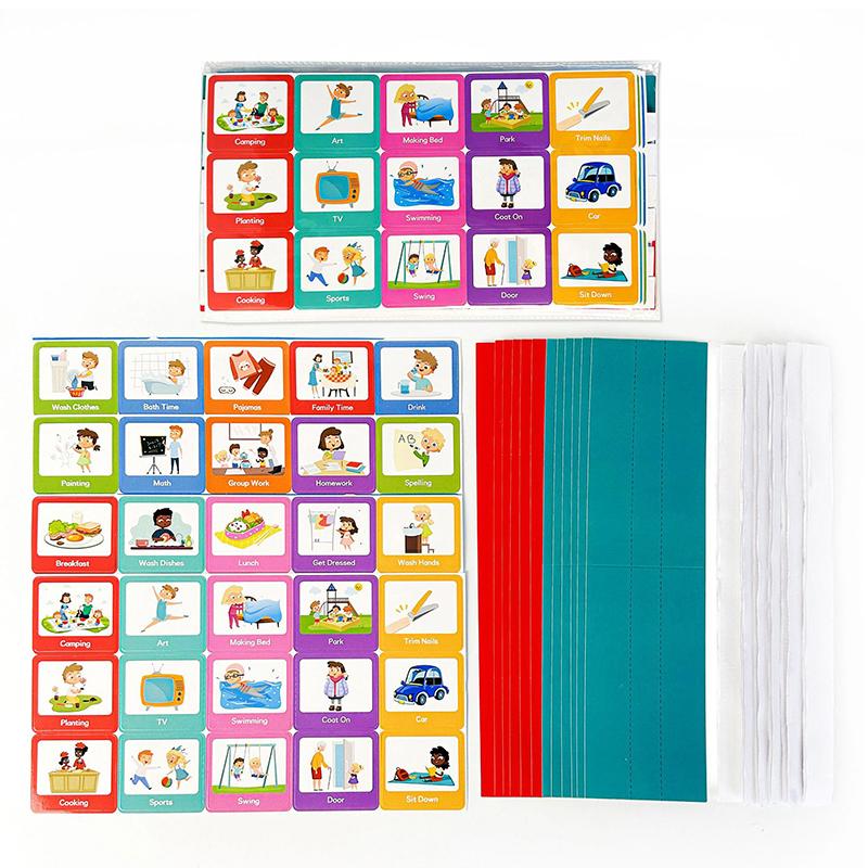 60 Pcs Visual Schedule Visual Wall Planner Daily Routine Chart For Kids Daily Visual Schedule Card Chore Chart Learning Material