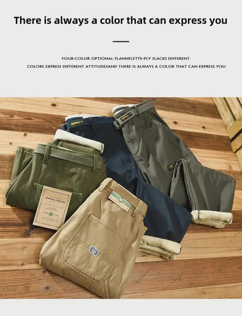 Z378 Autumn/Winter Workwear Casual Plus Velvet Trousers