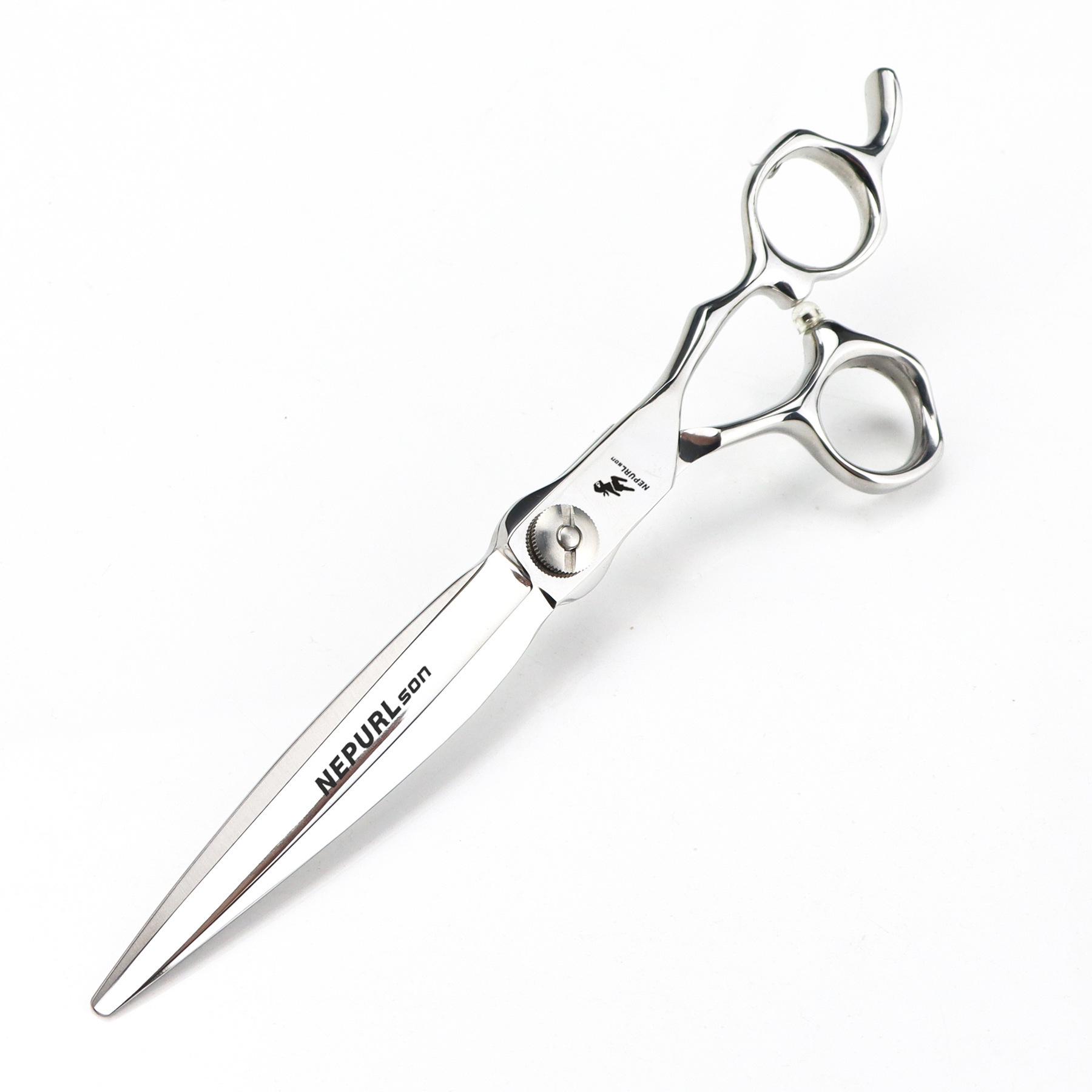 Napson 440C 7 Glossy Hairdressing Scissors & Thinning Shears 7.0 inch