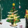 New Glowing Christmas Tree Home Desktop Decoration Wooden Christmas Decoration Accessories Led Lights 3D Ornaments Holiday Gift