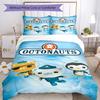 Σετ Κλινοσκεπασμάτων Octonauts 3 τεμαχίων Κλείσιμο Παπλωματοθήκης Περιλαμβάνει 1 Παπλωματοθήκη & 2 Μαξιλαροθήκες, Μαλακό και Άνετο για Όλες τις Εποχές.