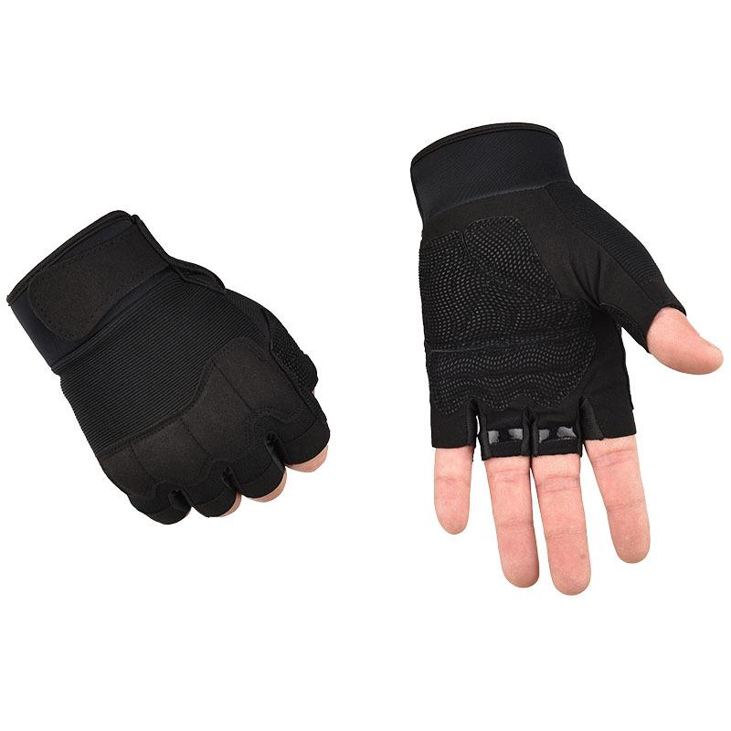 Men'S And Women'S Sports Tactical Half Finger Gloves Field Outdoor Military Fans Gloves Open Fingers Fitness Non-Slip Riding Gloves