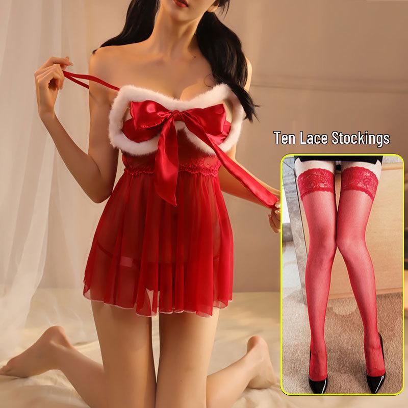427 Christmas Gift Red Bridal Lingerie Plus Size Passionate Style