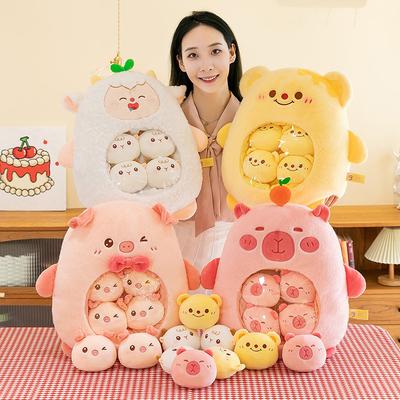New Cartoon Snack Bag Pillow Doll Plush Toy Doll Creative Cute Snack Bag Doll Birthday Gift