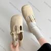 Fashion 2025 Autumn Woolen Fabric Women Flats Shoes Fashion Shallow Round Toe Shoes Ladies Comfort Ballet Style Mary Jane Shoes