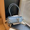 Stylish simple bag women's new trendy versatile commuter shoulder bag casual bow underarm bag