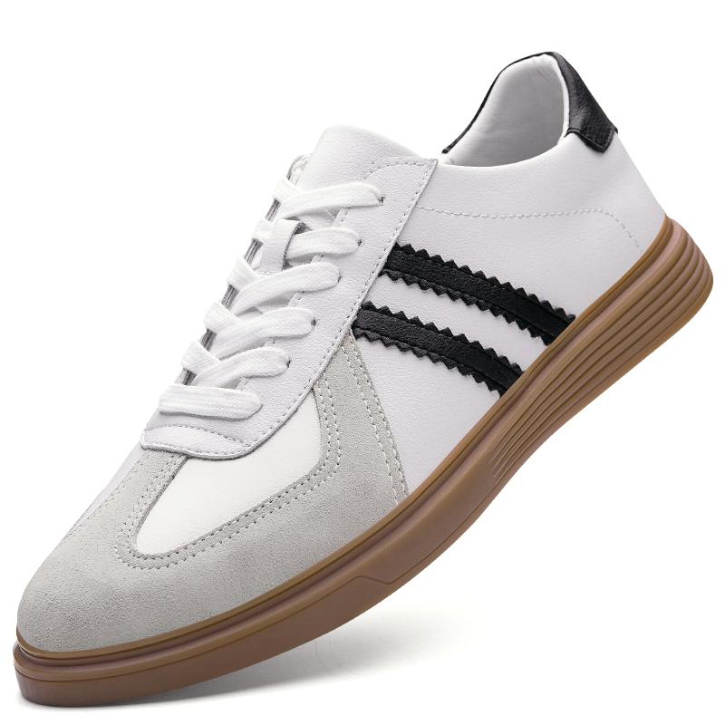 

Fashion Fashion Male Casual Footwear 2025 New Anti-slip Tenis Masculino Lace Up Skateboard Shoe Genuine Leather Classic Outdoor Sneakers 47 серый