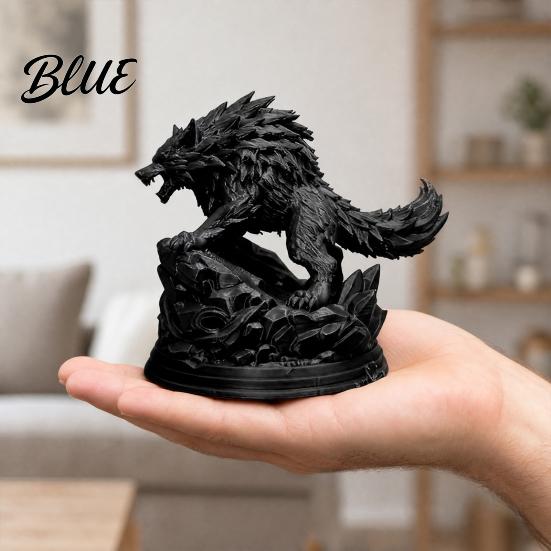 Wolf Desk Decoration 3D Printed Statue Howling Figurine