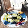 Colorful Abstract Soccer Ball Office Carpet Chair Mats, Home Decor, Office Carpet, Gift for Sports Enthusiasts, Suitable for Bedroom, Living Room, Va