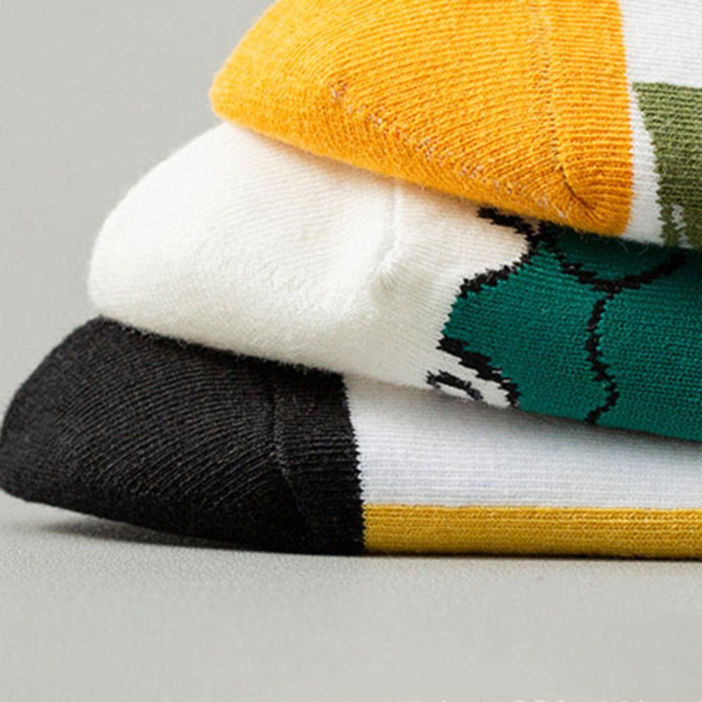 5Pairs Cotton Men's Mid-calf Socks Non-slip Sports Ankle Sock Fashion Men Tube Socks  Students