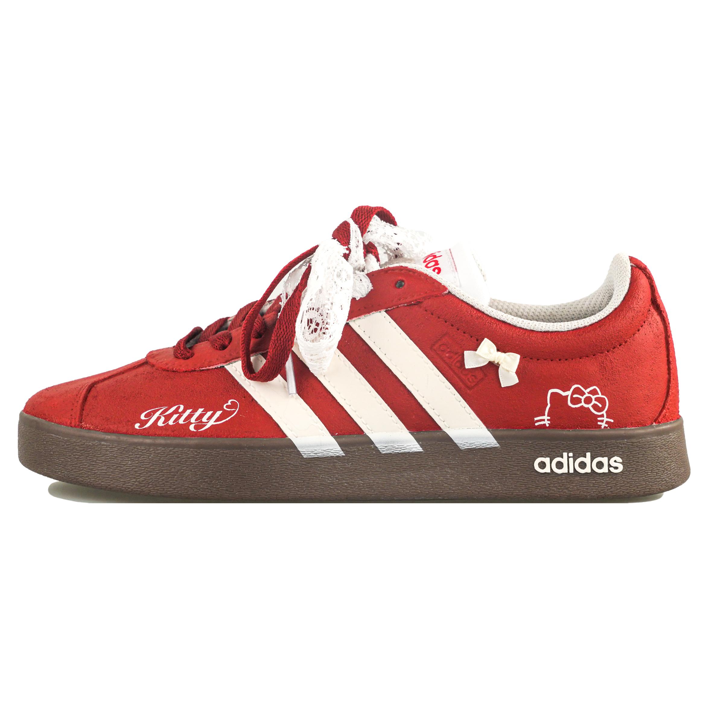 

Adidas VL COURT 2.0 RISK Red Berry Cat Low top Skateboard Shoes Women s Red HQ1802(Team27-) 36