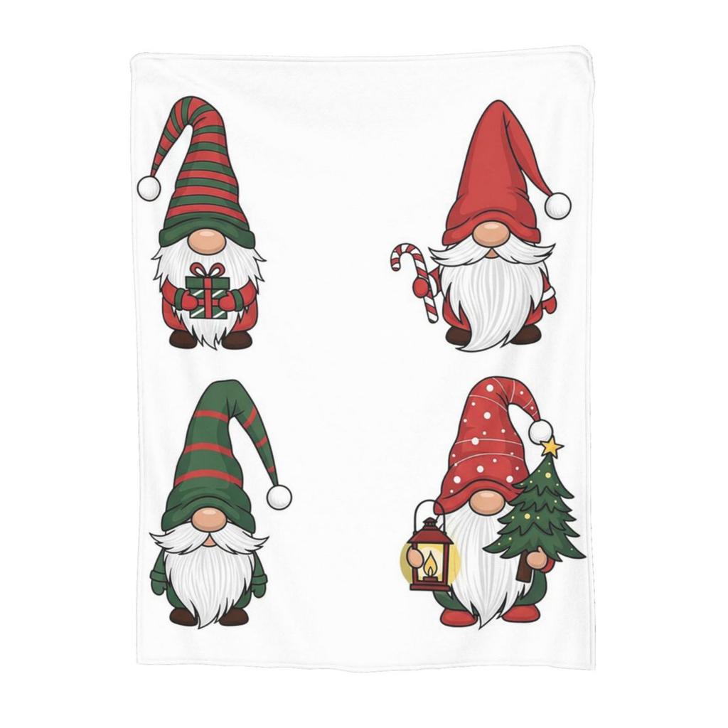 Christmas Gnome Blanket Fleece Sofa Throw Blanket Lightweight Throw Blankets for Home Bedroom Office Throws Bedspread Quilt