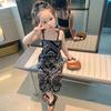 3-6 Years Summer Suit Thin Girls Suit Suspender Mosquito-proof Pants Two Pieces of Cute Girl Children's Clothes