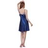 Plus Size V-Neck Lace Trim Silk Satin Strappy Nightdress