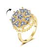 Bague en Zircon Européenne & Américaine Rotative Diamant: Design Unique de Bijoux Anti-Stress pour Femmes.