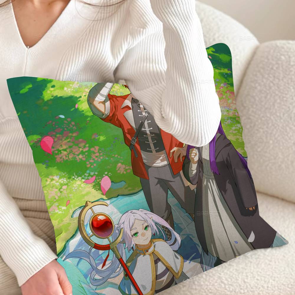 Frieren Beyond Journey's End Pillow Anime Pillow Sofa Bed Head Pillow Cover Cushion Cover 45x45 cm Fashion