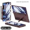 Fashion Hinge Protect Full Body Pen Slot Stand Case with Pen for Samsung Galaxy Z Fold7 With Screen Glass Film Matte Hard Cover