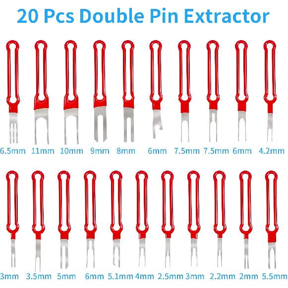 Terminal Removal Tool Kit 39 Pcs, Upgraded Broken Key Extractor Kit, Wire Connector Electrical Pin Removal, Terminal Release Depinning Tools For