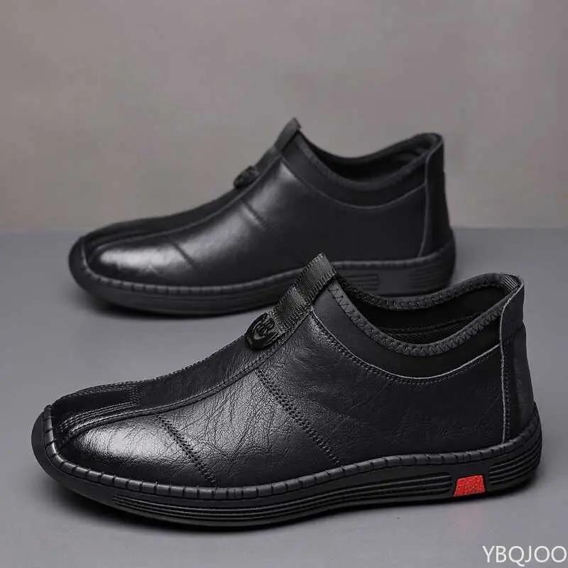 Fashion New Men's casual Shoes Soft soled comfort lazy shoes Outdoor light Bean bean shoes Trendy Male business leather Loafers Homme