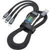 Bold 240W 3-in-1 Flash Charge Cable for Apple, Huawei, VIVO, OPPO - 6A Support