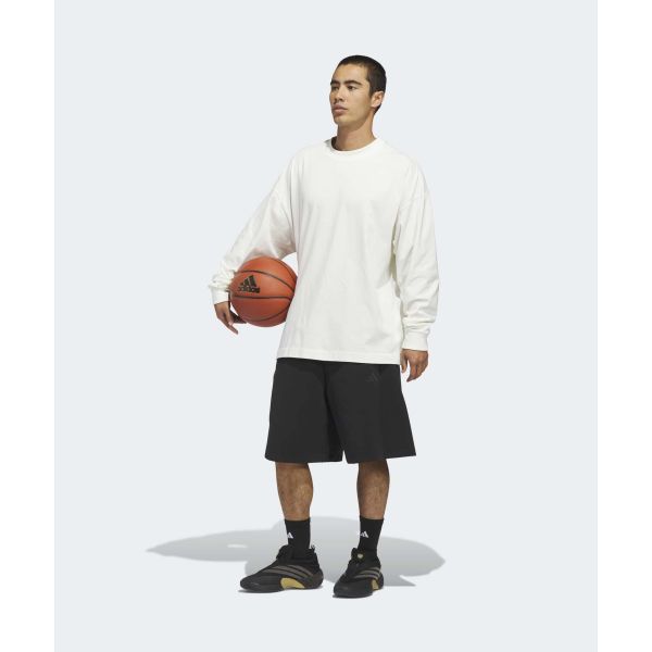 adidas Basketball Long Sleeve Loose Fit Sports T-Shirt Unisex Tops KB7555