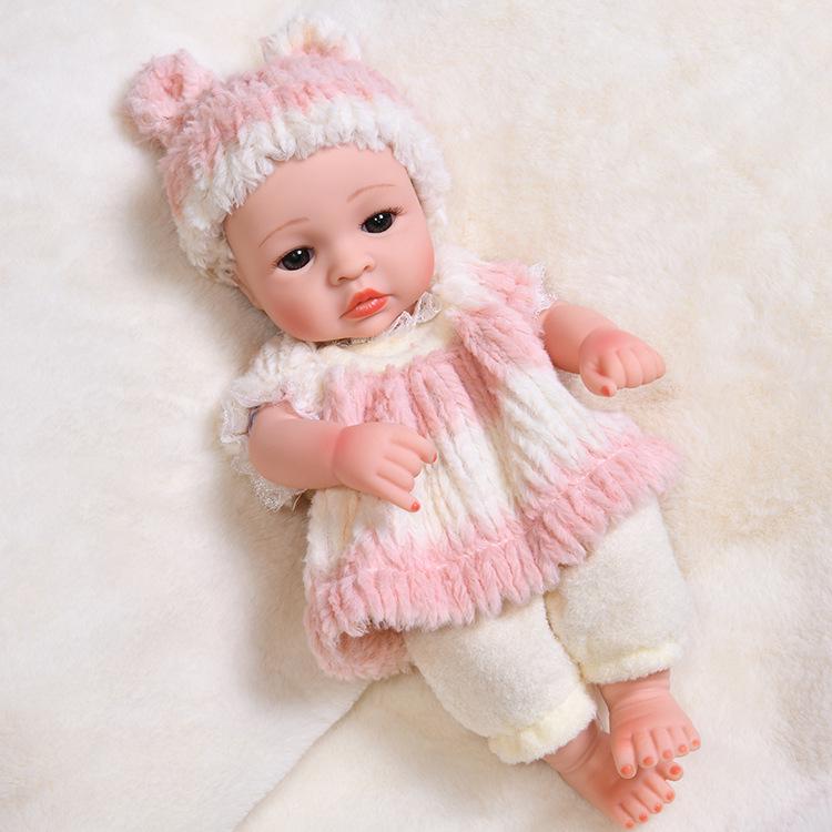 30cm Silicone Reborn Baby Doll - Soft Sleep Companion & Child Role-Playing Toy