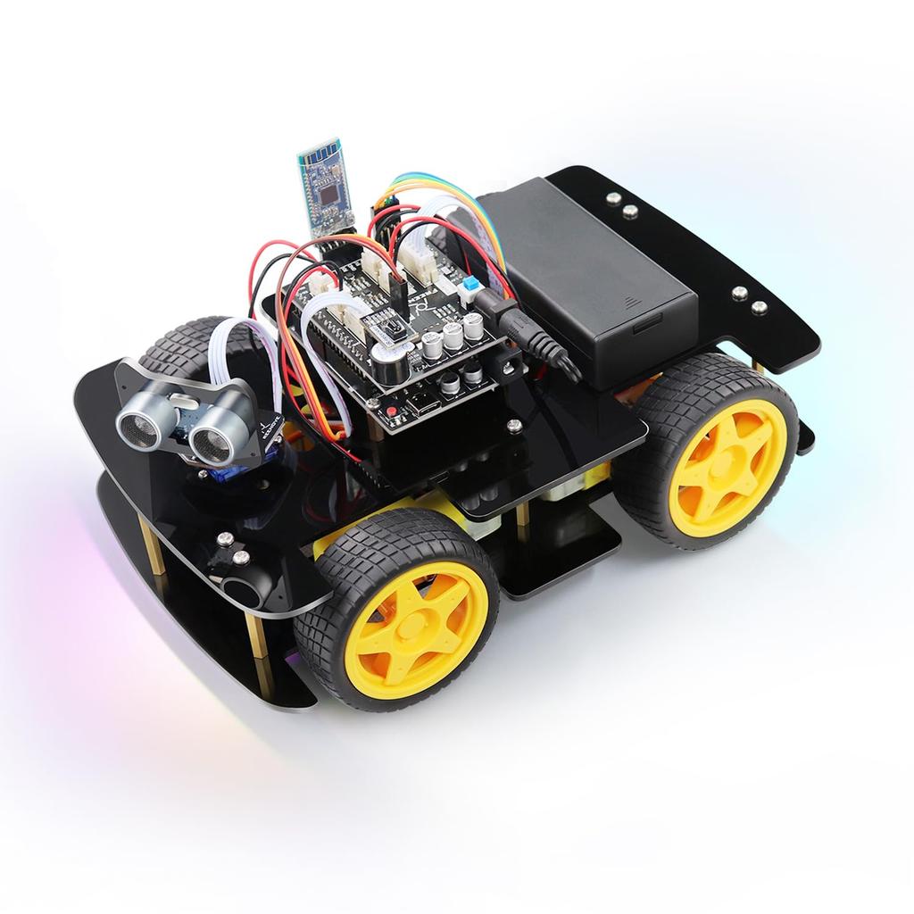 Freenove 4WD Car Kit IDE with Line Obstacle Ultrasonic and Wireless Control Motor Servos (Arduino Compatible) Tracking, Avoidance, Sensors,