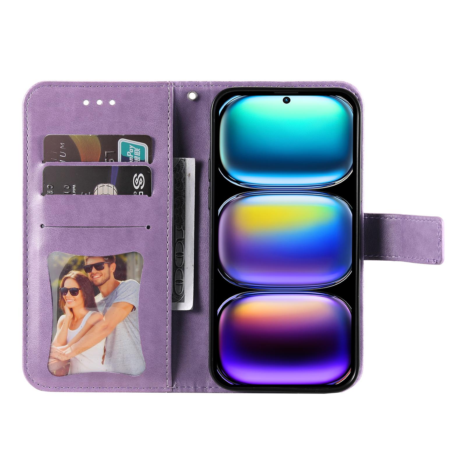 

For Infinix Hot 50 Pro+ 4G Case Floral Pattern PU Leather Wallet Stand Phone Cover Pink