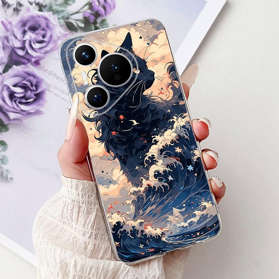 For Huawei Pura 70 Pro Plus Case Colorful Flower Painted Cover Soft Slim Phone Case For Huawei Pura 70 Ultra Pura70 Pro 5G Shell