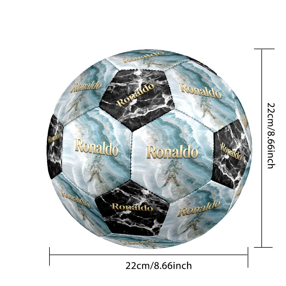 Ronaldo's Golden Legacy Size 5 Football Machine Sewn Indoor/Outdoor Training and Matches Ideal for Soccer Enthusiasts