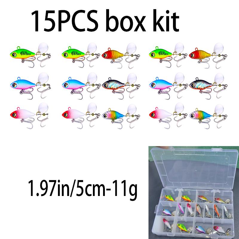 4g 8g 10g 15g 20g Fishing Lures Wobble Rotating Metal Vib Vibration Bait Fishing  Artificial Hard Baits Spinner Spoon Lure Pesca