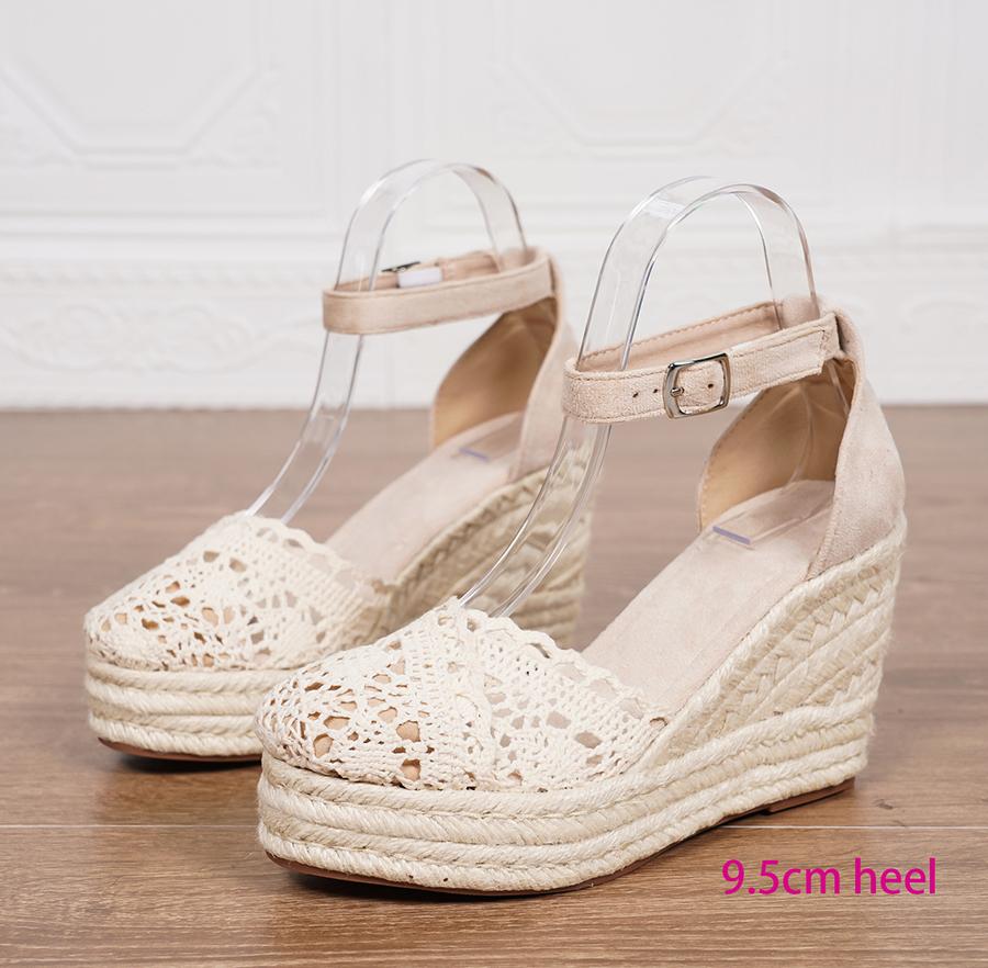  women espadrilles Wedges Sandals Shoes mesh High Heels Shoes Ankle Strap modern Sandals Platform Casual comfort pumps