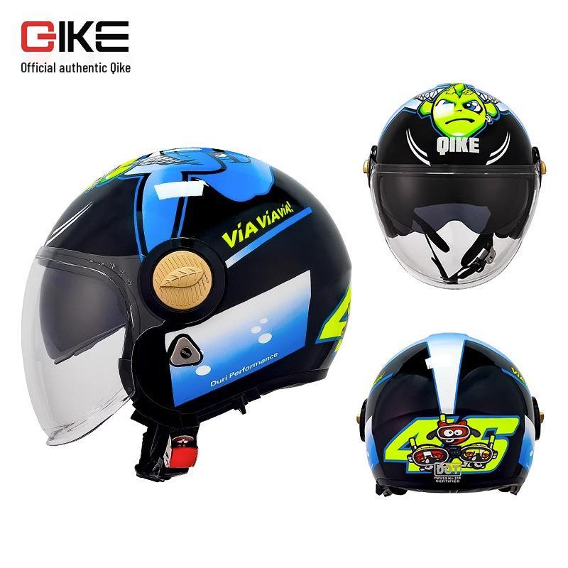 Men's Retro Motorcycle Helmet, 3C Certified, All-Season, Autumn/Winter, Half Helmet for Electric Vehicles