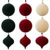 Large Irregular Flocked Christmas Ball Ornament for Indoor and Outdoor Decoration