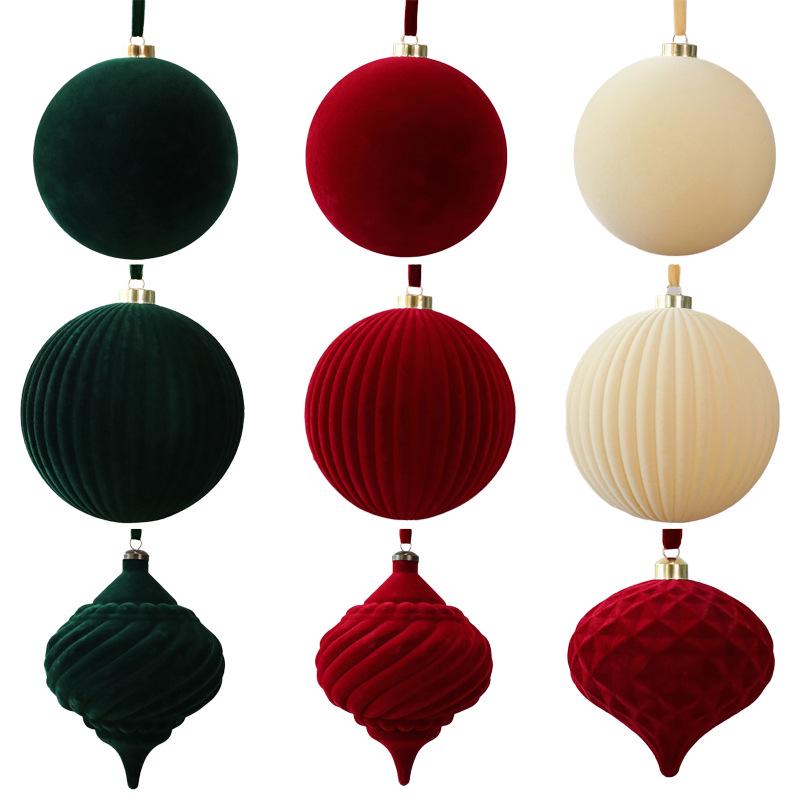 Large Irregular Flocked Christmas Ball Ornament for Indoor and Outdoor Decoration