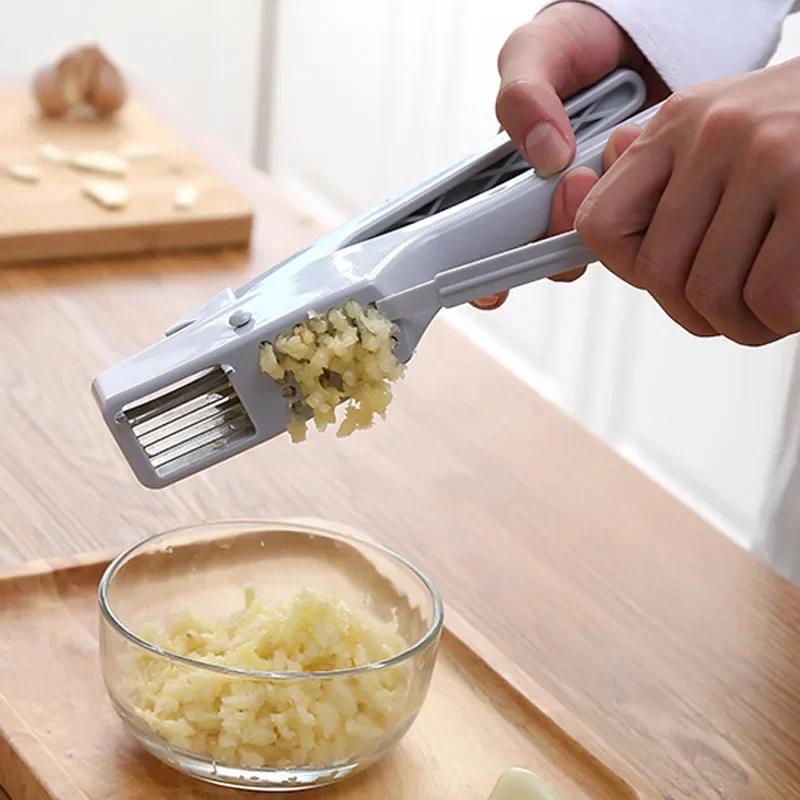 Multifunctional Garlic Press, Manual Cutting of Slices, Masher, Cleaning Brush, Wish Amazon Cross-bo