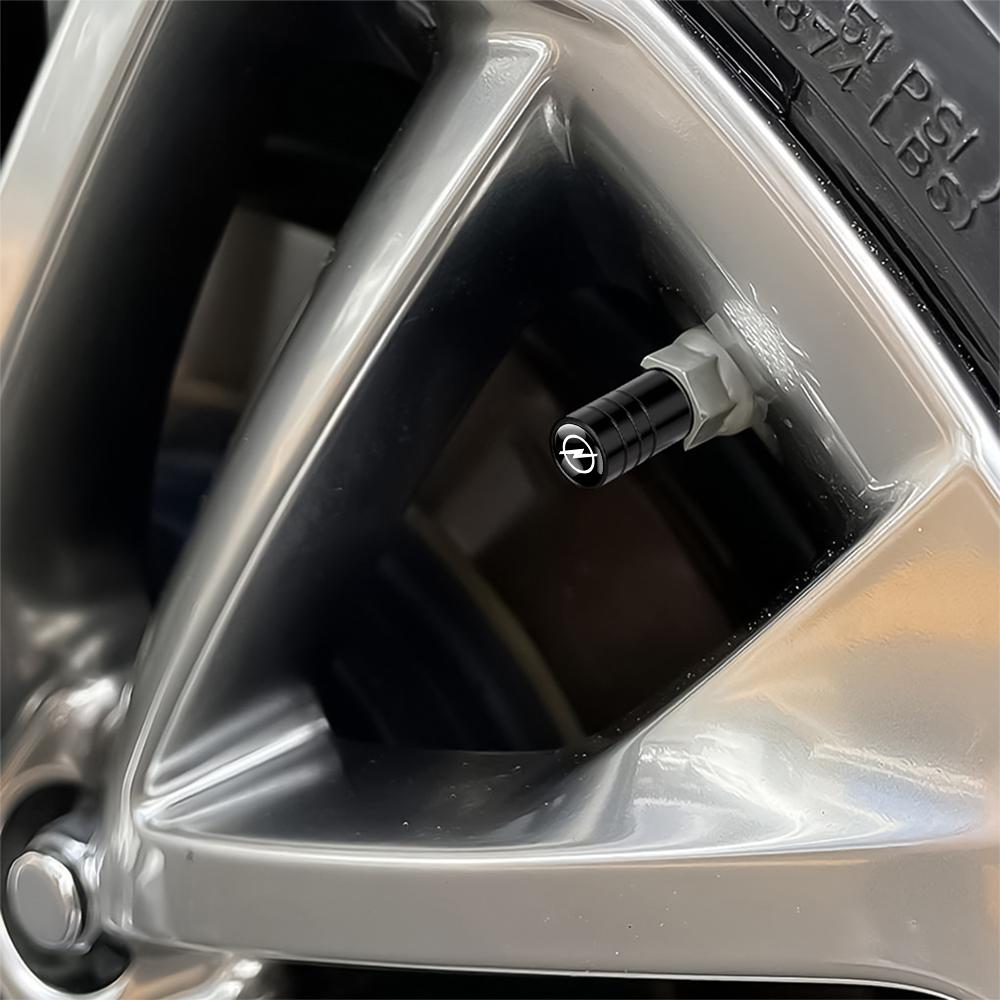 Q1021Car Wheel Tire Valve Caps Rim Cover Badge Auto Accessories For Opel Astra K H G J Insignia Corsa Tigra Zafira Mokka Vectra C Opc