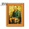 Customizable Fridge Art Frames Funny Small Wooden Magnet Picture Frame, Vintage Oil Painting Pattern Retro Style Magnetic Refrigerator Locker for Home