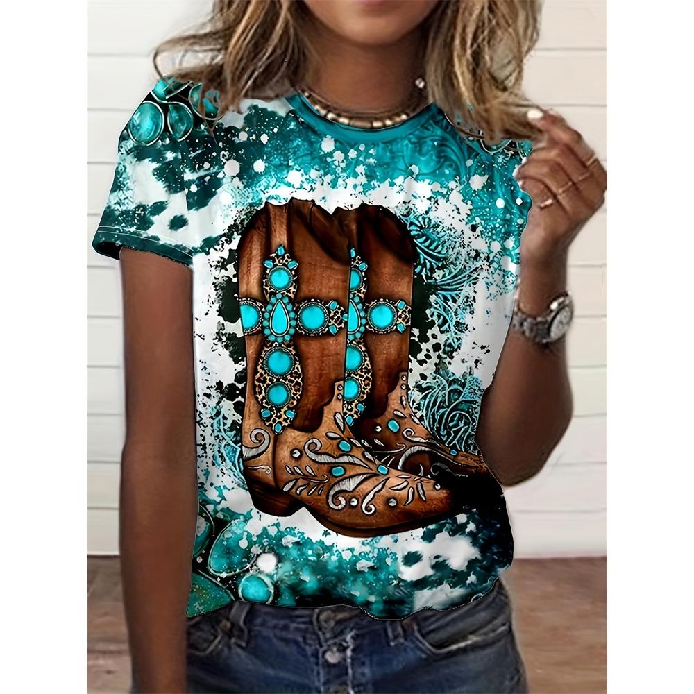 New Summer Ladies Short Sleeve T Shirt Spotted Printed Short Sleeve Casual T Shirt Ladies Elegant Loose T Shirt Fashion Clothing